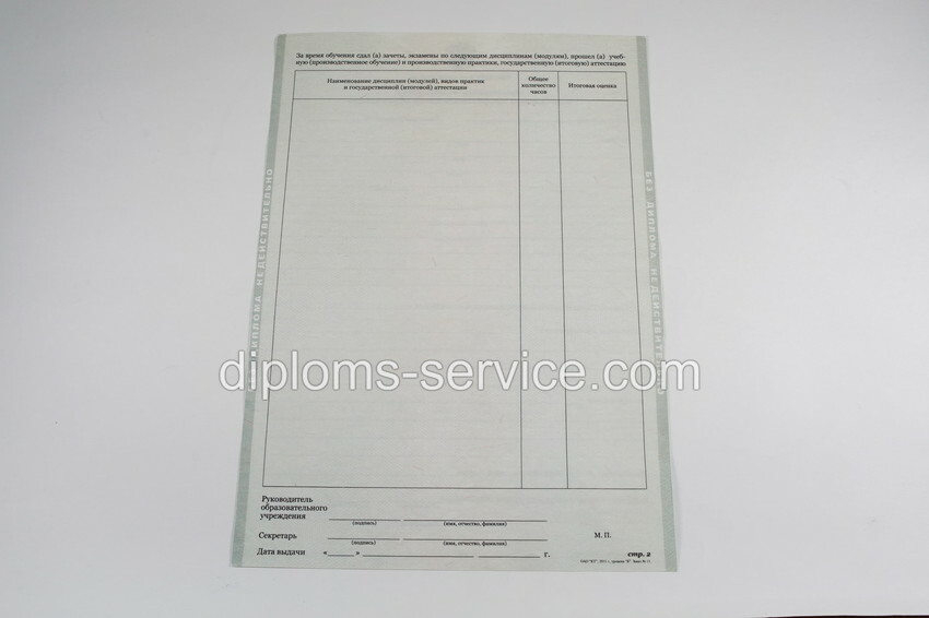 Диплом о начальном профессиональном образовании 2010-2021 годов-фото7